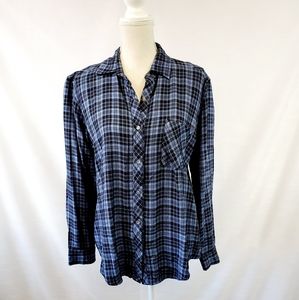 Johnny Cotton Blue and Black Flannel